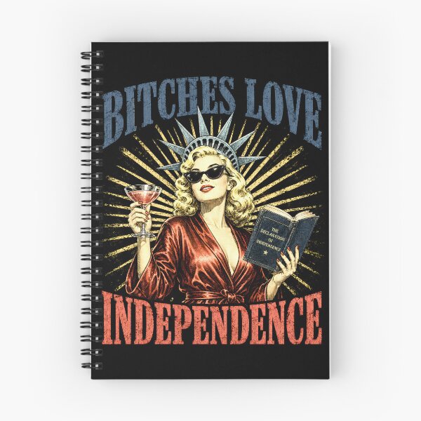 Item preview, Bitches Love Independence Funny Patriotic Feminist Liberty Graphic Shirt designed and sold by ArcaneArtistry.