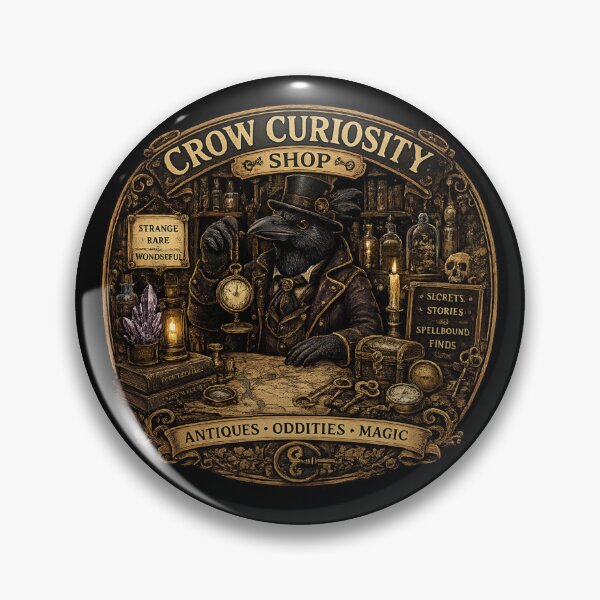 Item preview, Crow Curiosity Shop Shirt | Vintage Gothic Raven | Dark Academia Antique Store | Witchcore Magic & Oddities Gift designed and sold by MrDev.