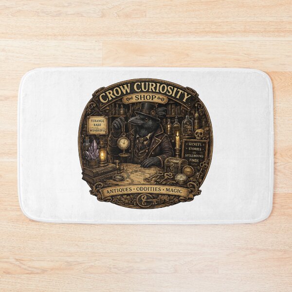 Item preview, Crow Curiosity Shop Shirt | Vintage Gothic Raven | Dark Academia Antique Store | Witchcore Magic & Oddities Gift designed and sold by MrDev.
