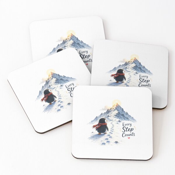 Item preview, Keep Going Penguin – Tiny Steps Big Dreams designed and sold by QuirkNest Studio .