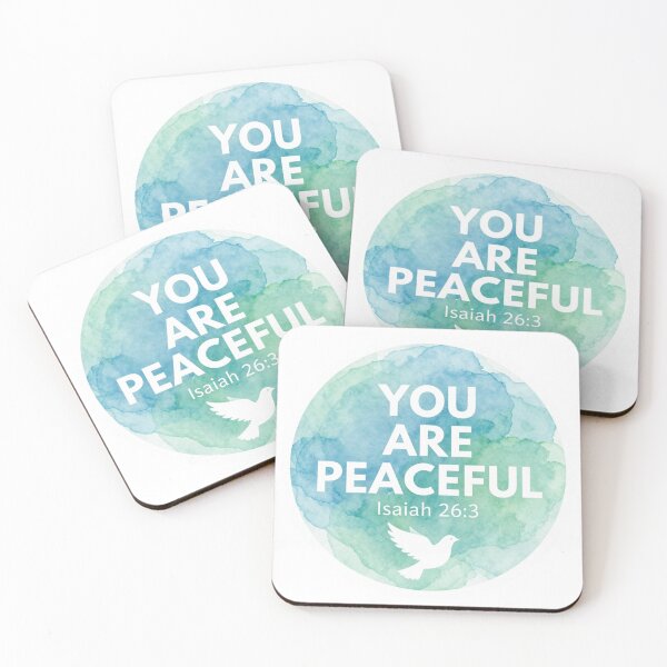 Item preview, You Are Peaceful Christian Design - Isaiah 26:3 Bible Verse Encouragement designed and sold by For His  Glory.