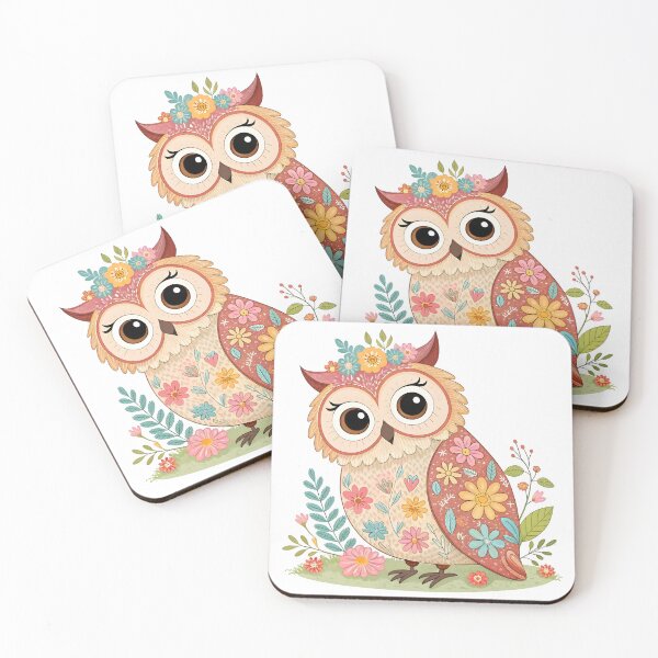 Item preview, The Floral Forest Owl designed and sold by trendspatterns.