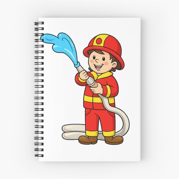 Artikelvorschau, Kawaii kleiner Feuerwehrmann mit Wasserschlauch entworfen und verkauft von KM Design.