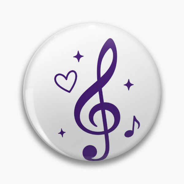 Item preview, Purple Treble Clef with Heart – Minimalist Music Lover Aesthetic designed and sold by Joyfulfabric.