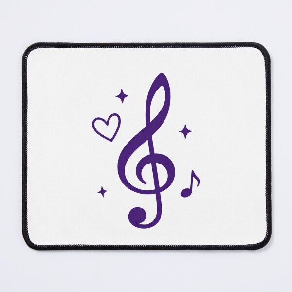 Item preview, Purple Treble Clef with Heart – Minimalist Music Lover Aesthetic designed and sold by Joyfulfabric.