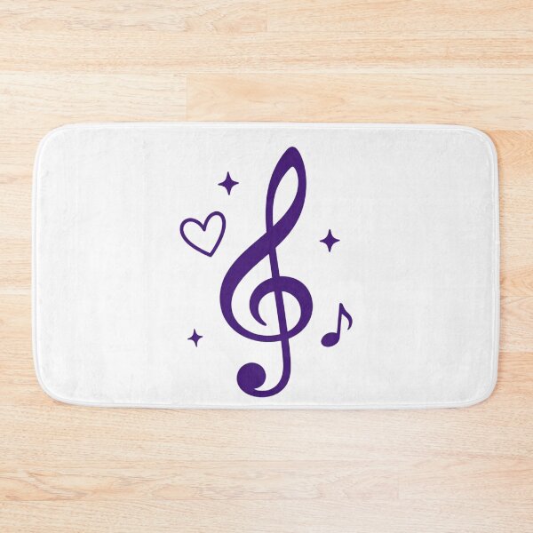 Item preview, Purple Treble Clef with Heart – Minimalist Music Lover Aesthetic designed and sold by Joyfulfabric.