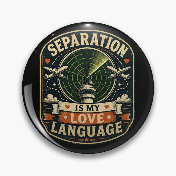 Item preview, Separation Is My Love Language Funny Air Traffic Controller Vintage ATC  designed and sold by Rudinho102.