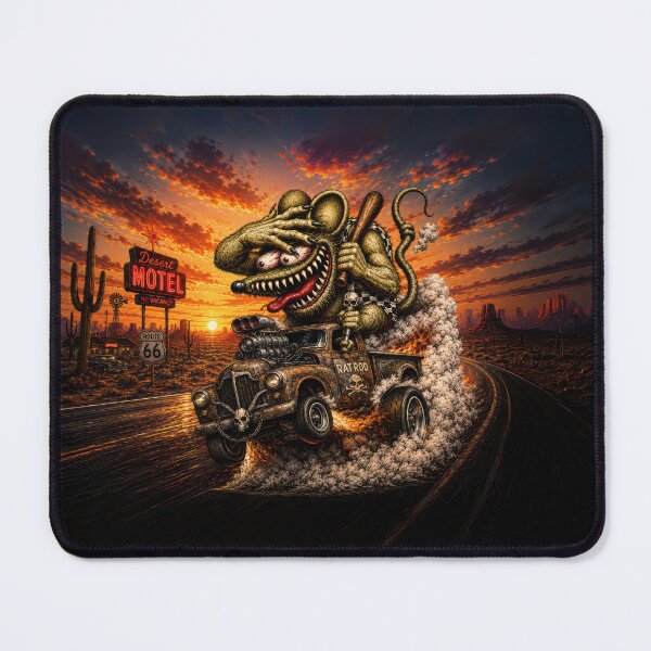 Item preview, Monster Rat Rat Rod Pickup Route 66 Burnout Kustom Kulture Hot Rod Art designed and sold by artistwill.