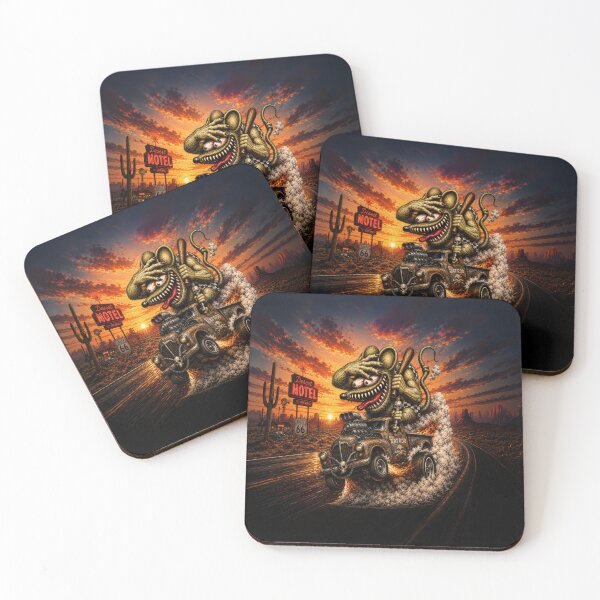 Item preview, Monster Rat Rat Rod Pickup Route 66 Burnout Kustom Kulture Hot Rod Art designed and sold by artistwill.