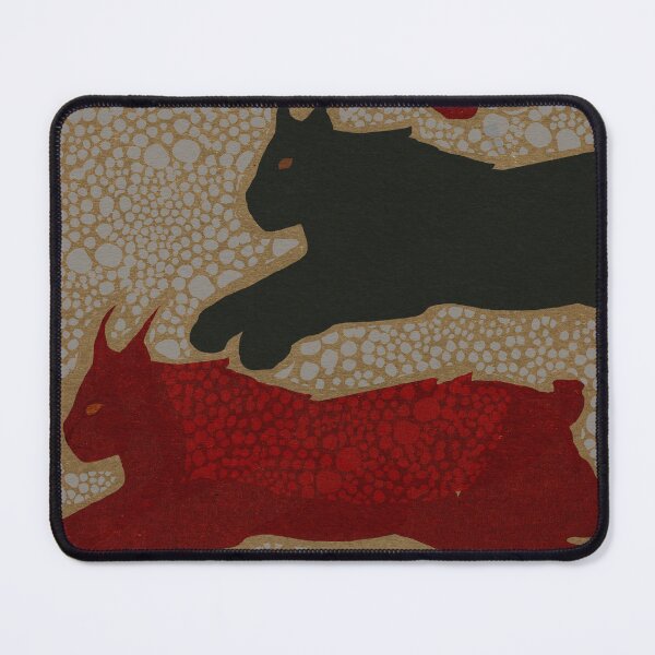 Item preview, Red woodland Lynx Oil Painting Rustic Forest Wildlife Art designed and sold by SILVERAPPLE.