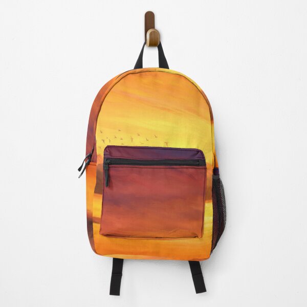 Item preview, Orange sunset over the lake, trees and mountains designed and sold by Witseart.