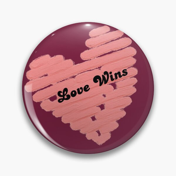 Item preview, Love Wins – Pink Painted Heart Minimalist Typography designed and sold by VariusDesigns.