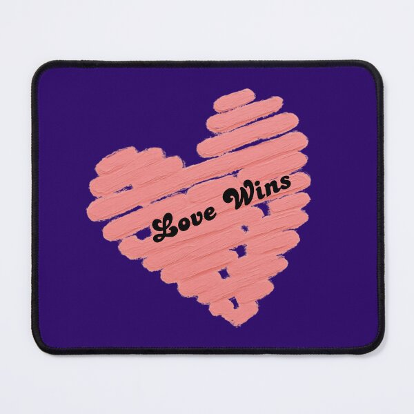 Item preview, Love Wins – Pink Painted Heart Minimalist Typography designed and sold by VariusDesigns.