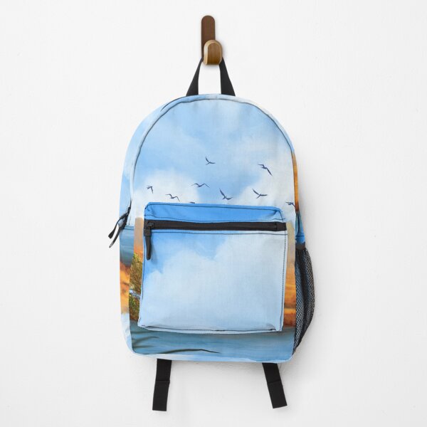 Item preview, Desert river, tall grass and beautiful clouds designed and sold by Witseart.