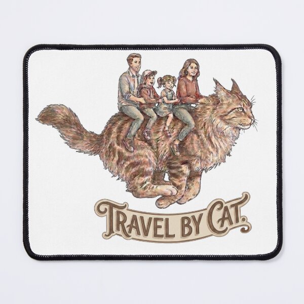 Item preview, Travel by Cat – Funny Family Adventure Illustration designed and sold by thoughtswear.