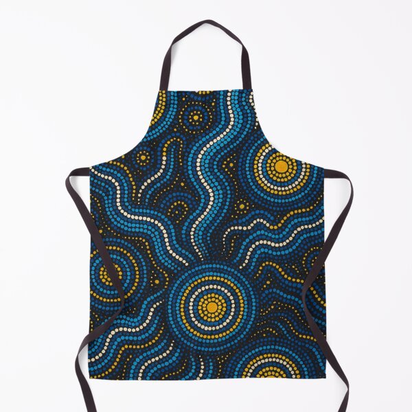 Item preview, Aboriginal Dot Painting Bedding Set Running Water Royal Blue designed and sold by AboriginalartVI.