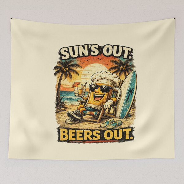 Item preview, Suns Out Beers Out Funny Design designed and sold by BagFactoryUK.