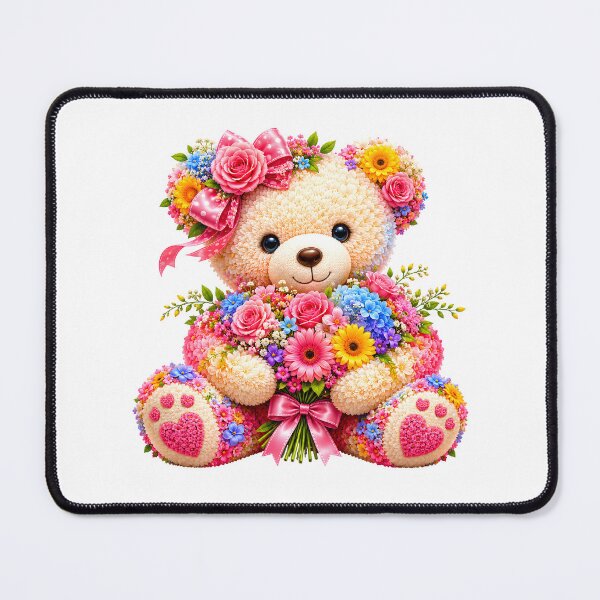 Item preview, Floral Teddy Bear designed and sold by trendspatterns.