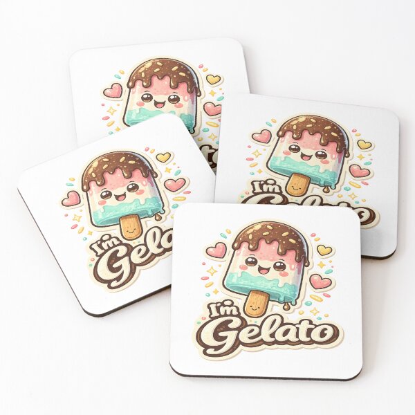 Item preview, I'm Gelato – Cute Smiling Ice Cream Popsicle designed and sold by RipantinaFantasy .