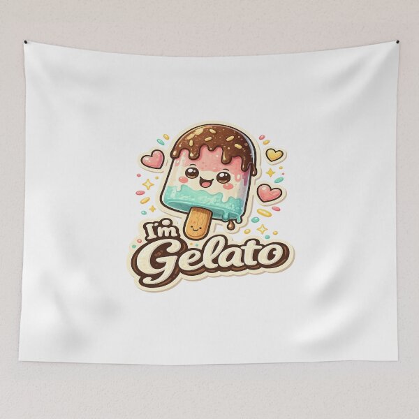 Item preview, I'm Gelato – Cute Smiling Ice Cream Popsicle designed and sold by RipantinaFantasy .