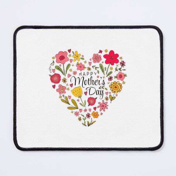 Item preview, Happy Mothers Day Floral Heart Whimsical Typography designed and sold by Macias123.
