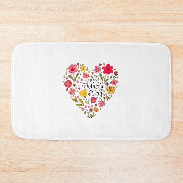 Item preview, Happy Mothers Day Floral Heart Whimsical Typography designed and sold by Macias123.