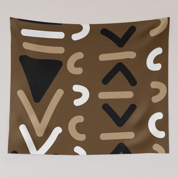 Item preview, Traditional African Bogolan Mudcloth Pattern designed and sold by Wolagno.