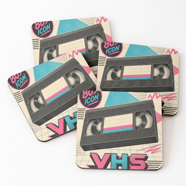 Aperçu de l'œuvre VHS Tape 80s Icon T-Shirt | Retro Movie Memphis Style Tee créée et vendue par SunnyDesign82.