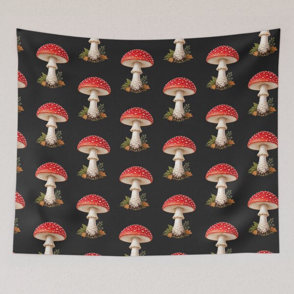 Item preview, Dark Botanical Anatomy Fly Agaric Gills designed and sold by MarVan-Prints.