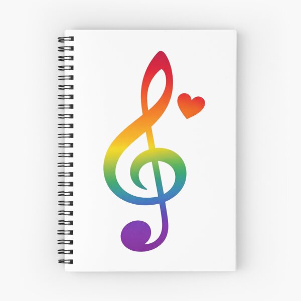 Item preview, Rainbow Treble Clef Heart | Colorful Music Lover Design designed and sold by Joyfulfabric.
