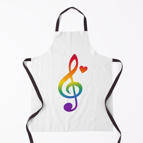 Item preview, Rainbow Treble Clef Heart | Colorful Music Lover Design designed and sold by Joyfulfabric.