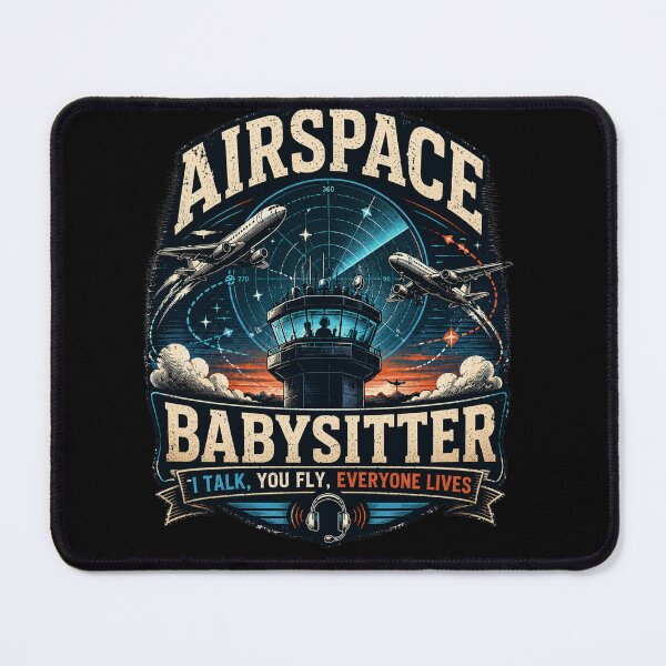 Item preview, Airspace Babysitter Funny Air Traffic Controller Vintage ATC  designed and sold by Rudinho102.
