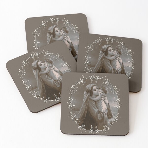 Item preview, Vintage Madonna and Child with Silver Frame designed and sold by homemadecreate.