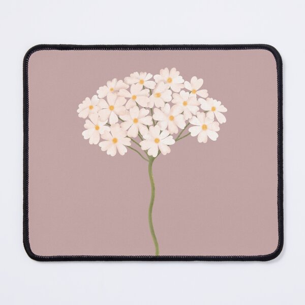 Item preview, A delicate and minimalist print featuring a light white wildflower on a long, slender stem. The clean white background creates a feeling of airiness, elegance, and Scandinavian calm. designed and sold by Grin Katalina Floral Patterns & Cozy Art.