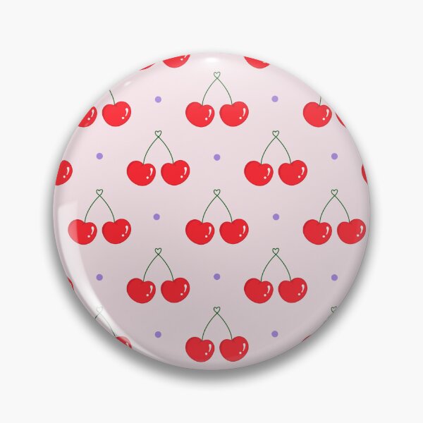Item preview, Kawaii Cherry Hearts Seamless baby pink Polka Dot Pattern designed and sold by Sugarflumpairy2.