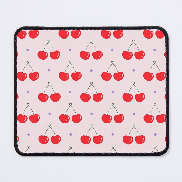 Item preview, Kawaii Cherry Hearts Seamless baby pink Polka Dot Pattern designed and sold by Sugarflumpairy2.