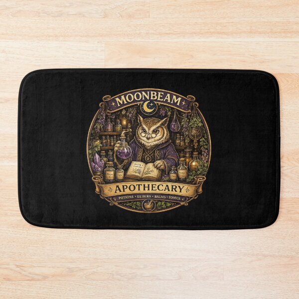 Item preview, Moonbeam Apothecary Shirt | Cottagecore Owl Alchemist | Magical Potion Shop | Witchcore Fantasy Woodland Gift designed and sold by MrDev.