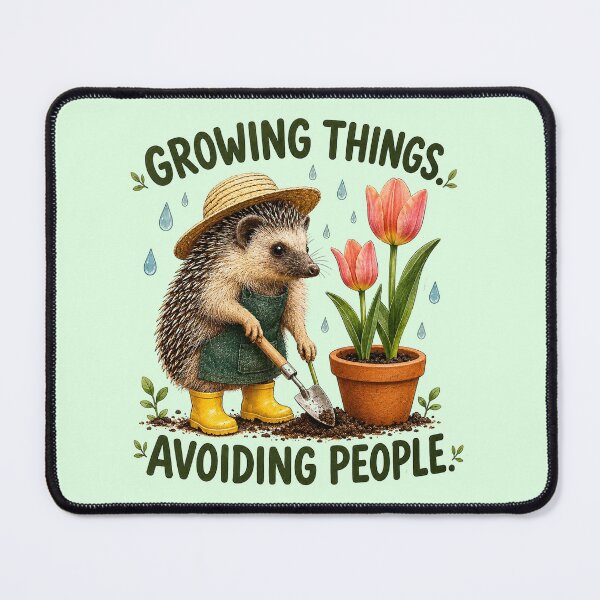 Item preview, Funny Hedgehog Gardening Plant Lover Gift designed and sold by Gentlestate.
