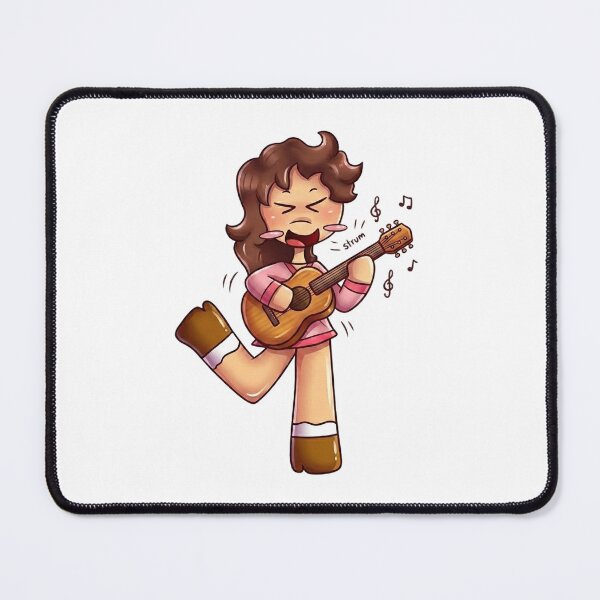 Item preview, Cute Acoustic Guitar Girl Sticker – Chibi Musician Cartoon designed and sold by Jullie999.