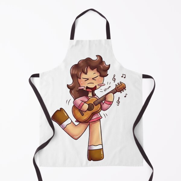 Item preview, Cute Acoustic Guitar Girl Sticker – Chibi Musician Cartoon designed and sold by Jullie999.