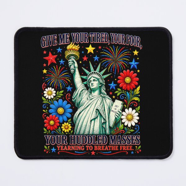 Item preview, Give Me Your Tired Your Poor Statue of Liberty Patriotic Freedom Shirt designed and sold by ArcaneArtistry.