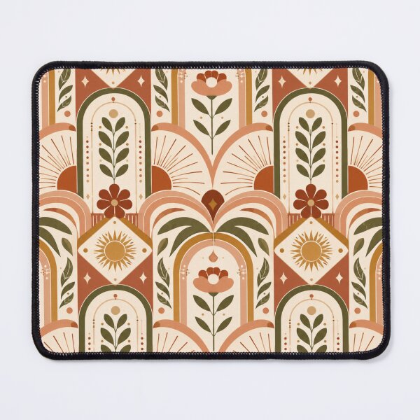 Item preview, Retro Boho Sunburst & Floral Geometric Pattern designed and sold by MoodLay.