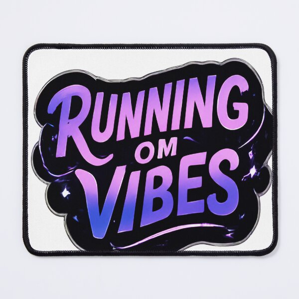 Item preview, Running On Vibes Sticker | Funny Trendy Quote Typography Design designed and sold by echoartstd.