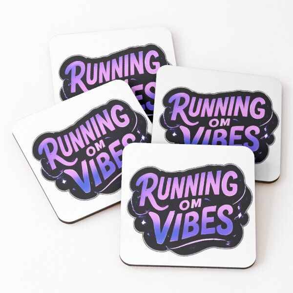 Item preview, Running On Vibes Sticker | Funny Trendy Quote Typography Design designed and sold by echoartstd.