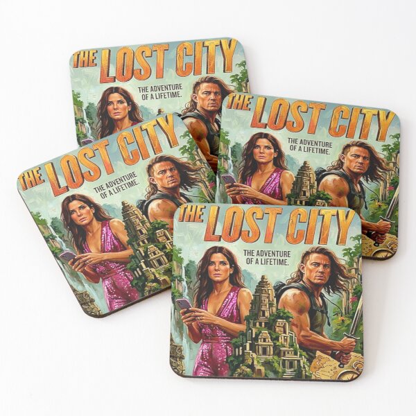 Item preview, The Lost City: Retro Action Adventure Movie Art Poster designed and sold by Art's Diner.