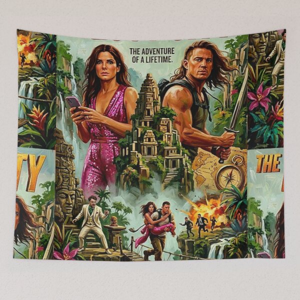 Item preview, The Lost City: Retro Action Adventure Movie Art Poster designed and sold by Art's Diner.