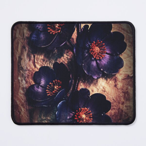 Item preview, Forged in Bloom Metal Flower Art - Blacksmith Dark Floral Sculpture Print - Gothic Purple Red Rose Metalwork - Unique Handmade Art Decor - Industrial Gift designed and sold by WitchyBotanicaArt.