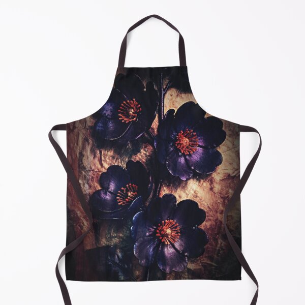 Item preview, Forged in Bloom Metal Flower Art - Blacksmith Dark Floral Sculpture Print - Gothic Purple Red Rose Metalwork - Unique Handmade Art Decor - Industrial Gift designed and sold by WitchyBotanicaArt.
