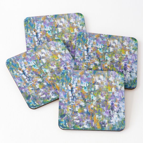 Item preview, Violet Matter – Textured Abstract Painting in Purple, Blue & Ocher designed and sold by Ingorgia Studio.