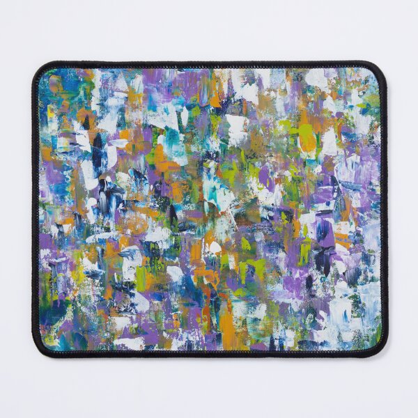 Item preview, Violet Matter – Textured Abstract Painting in Purple, Blue & Ocher designed and sold by Ingorgia Studio.